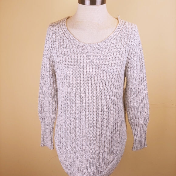 Papillon White Crew Neck Chunky Knit Sweater - Picture 5 of 8